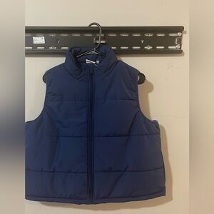 Navy blue puffer vest